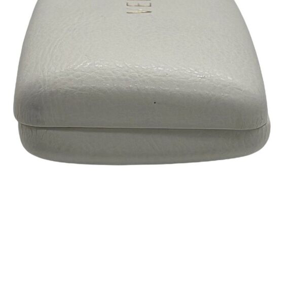 Versace Hardsided Clamshell Leather Case In Cream with Silver Embossed V… - Picture 4 of 8